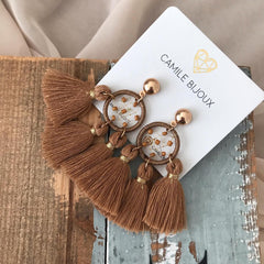 Aretes atrapasueños marrón